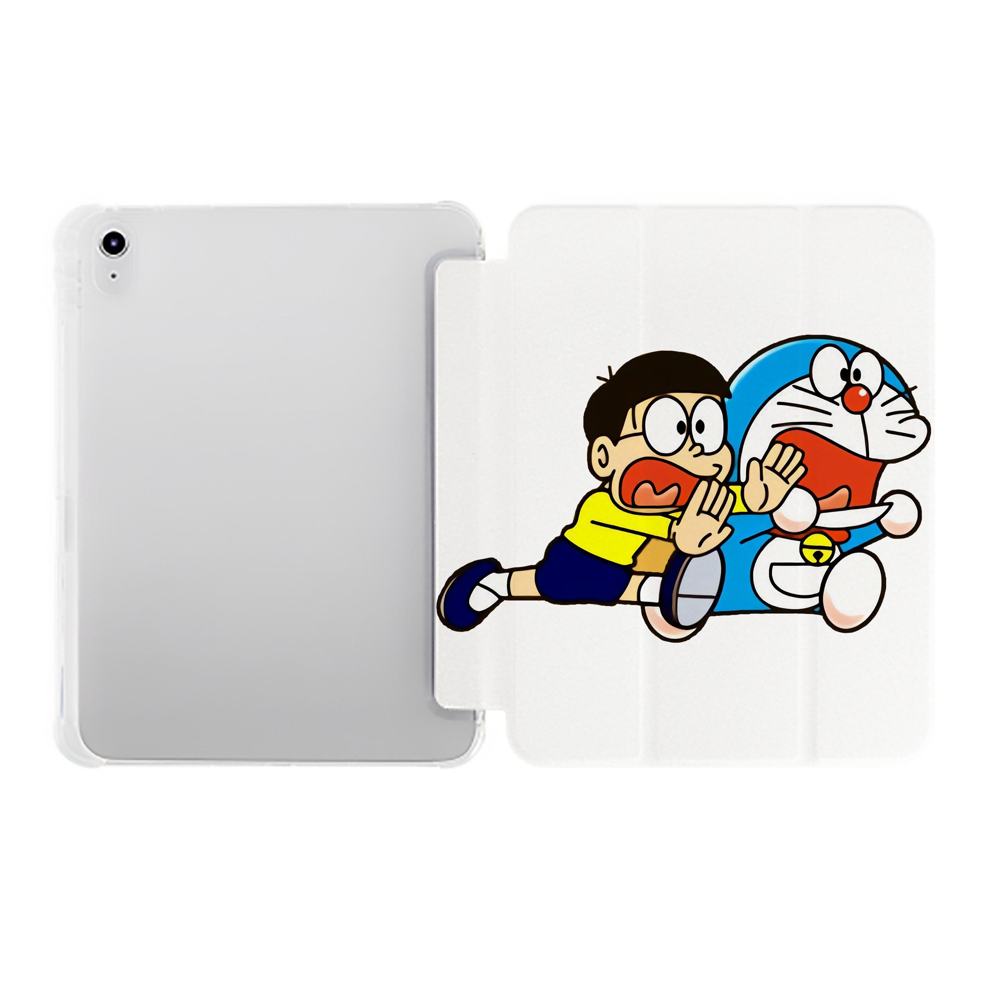 （画像用） ドラえもん Doraemon IPad ケース ペン収納付き 三つ折りスタンド PUレザー×シリコン 対応機種9.5/10.5/10.9インチ